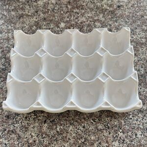 White Ceramic Egg Holder